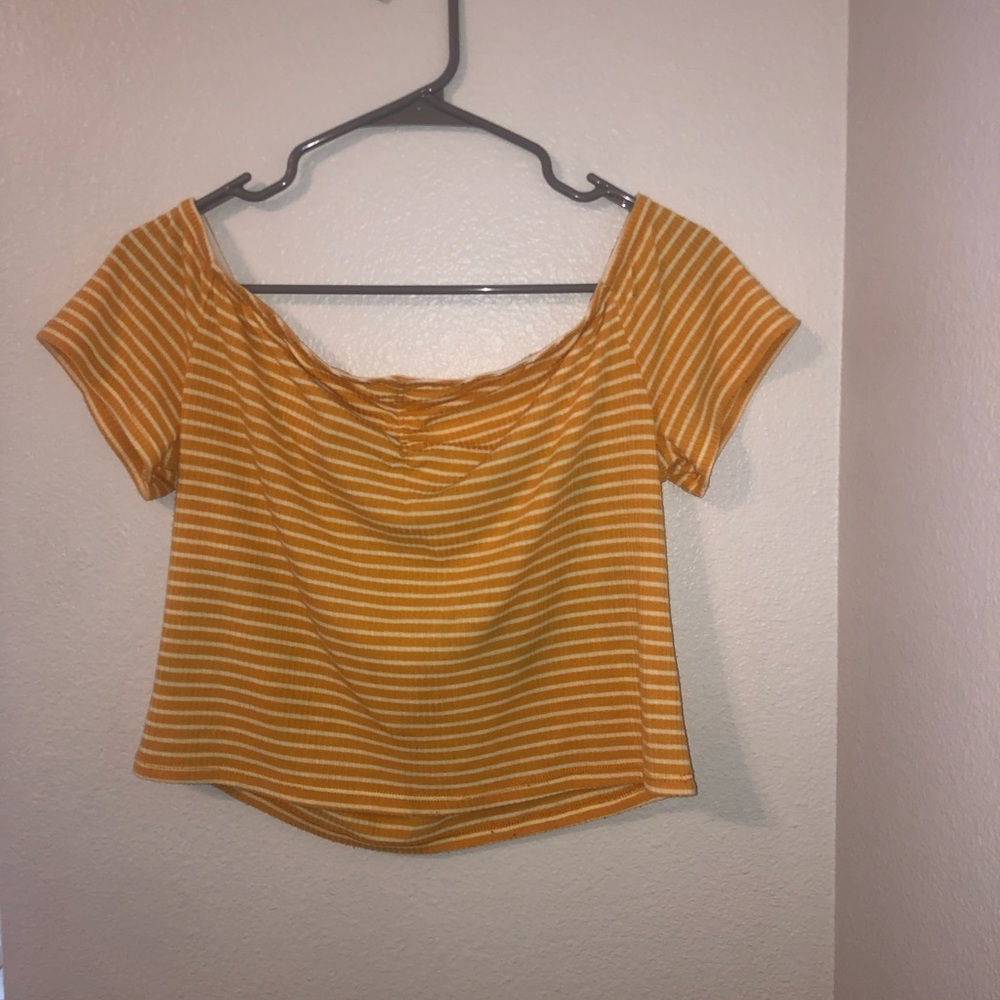 Cropped off the shoulder shirt